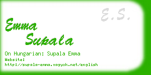 emma supala business card